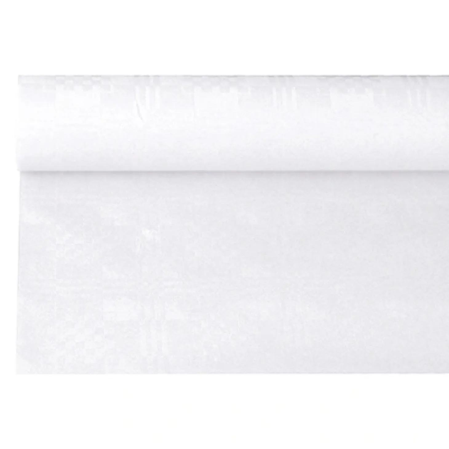 PAPSTAR Papiertischtuch mit Damastprägung 6 m x 1,2 m weiß