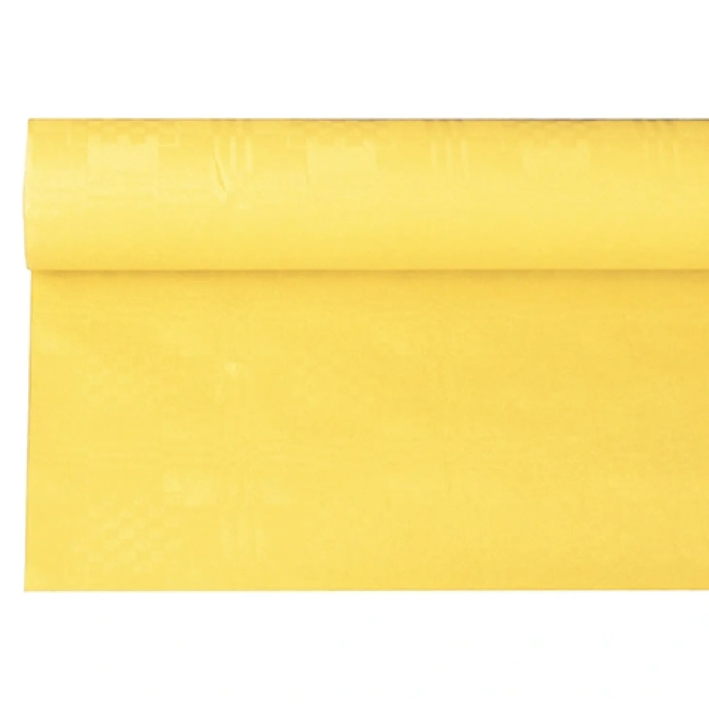 PAPSTAR Papiertischtuch mit Damastprägung 6 m x 1,2 m gelb