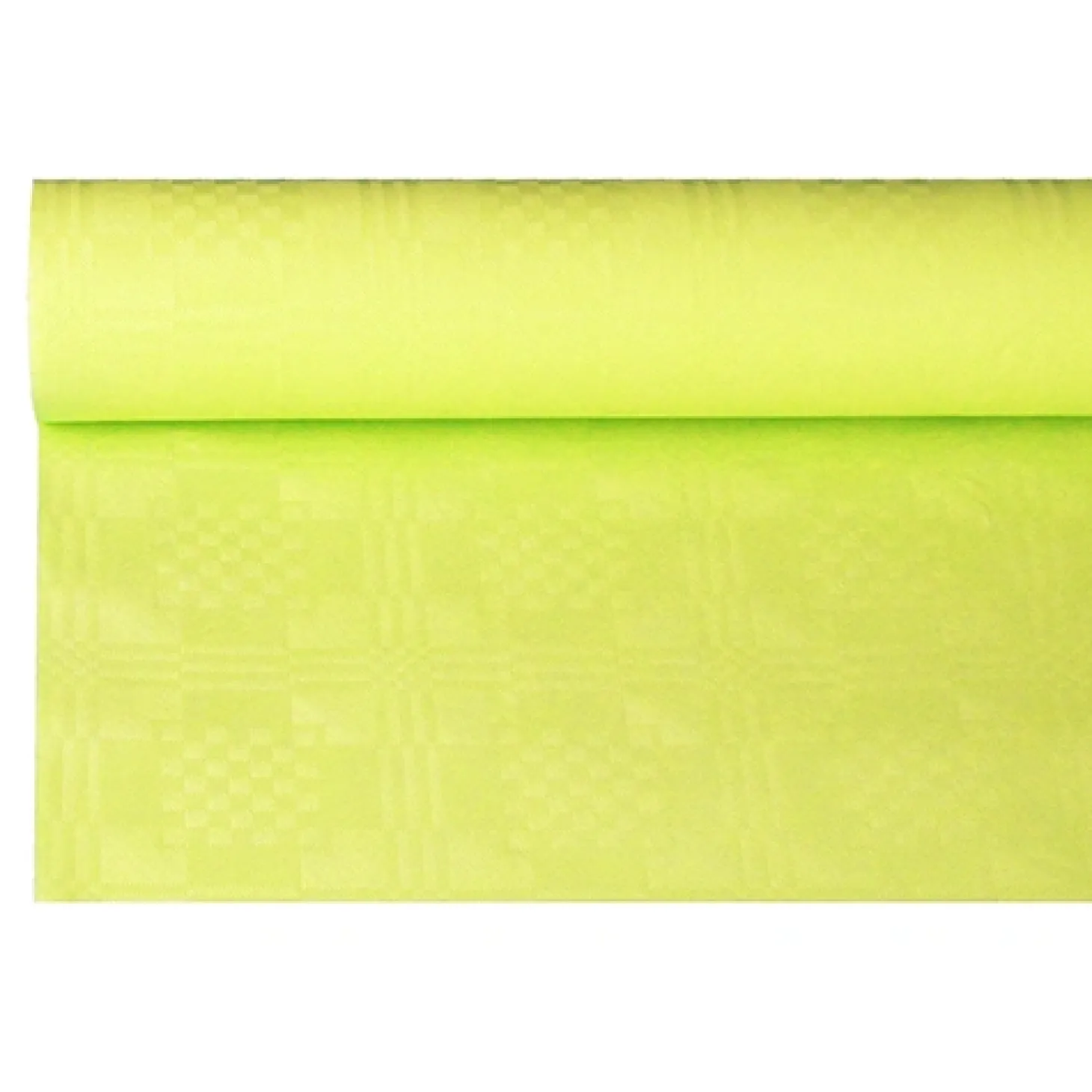 PAPSTAR Papiertischtuch mit Damastprägung 6 m x 1,2 m limonengrün