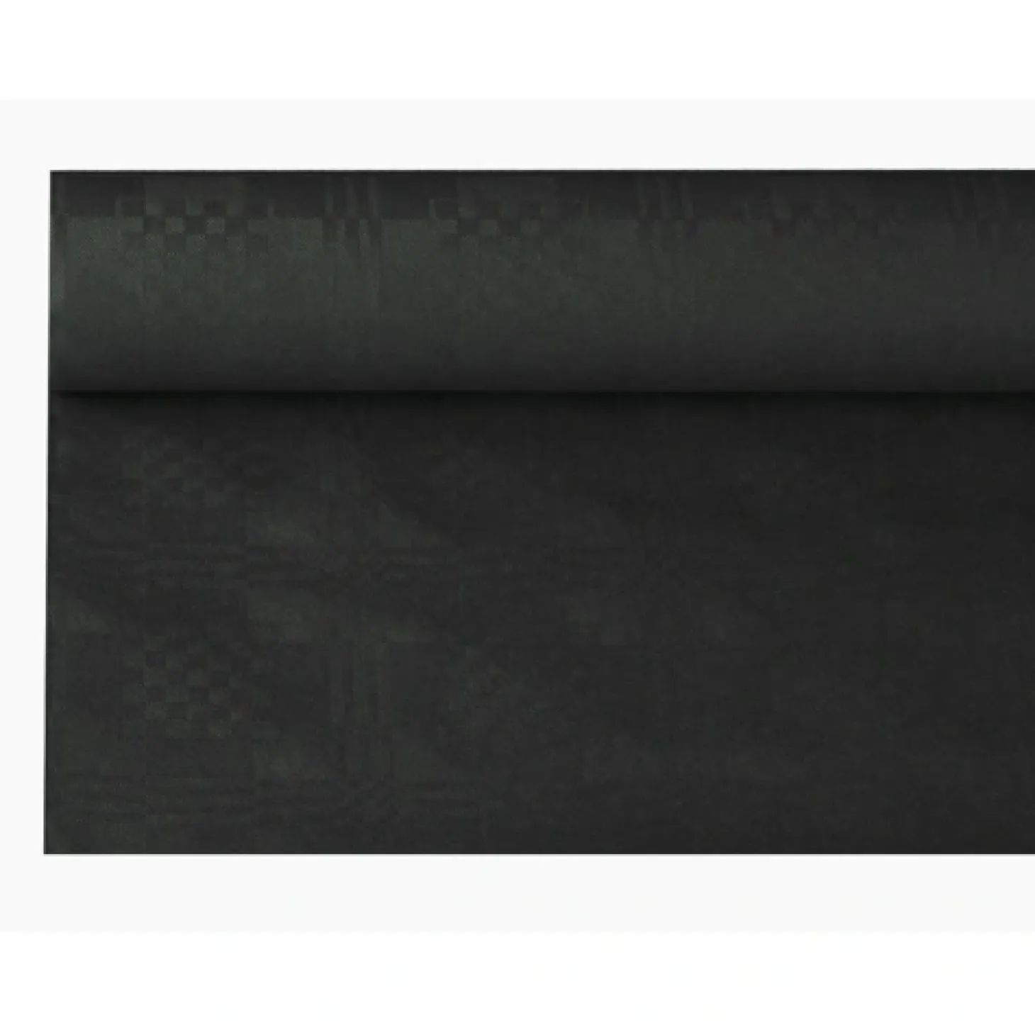 PAPSTAR Papiertischtuch mit Damastprägung 8 m x 1,2 m schwarz, 12 x 1 Rolle