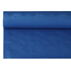 PAPSTAR Papiertischtuch mit Damastprägung 6 m x 1,2 m dunkelblau