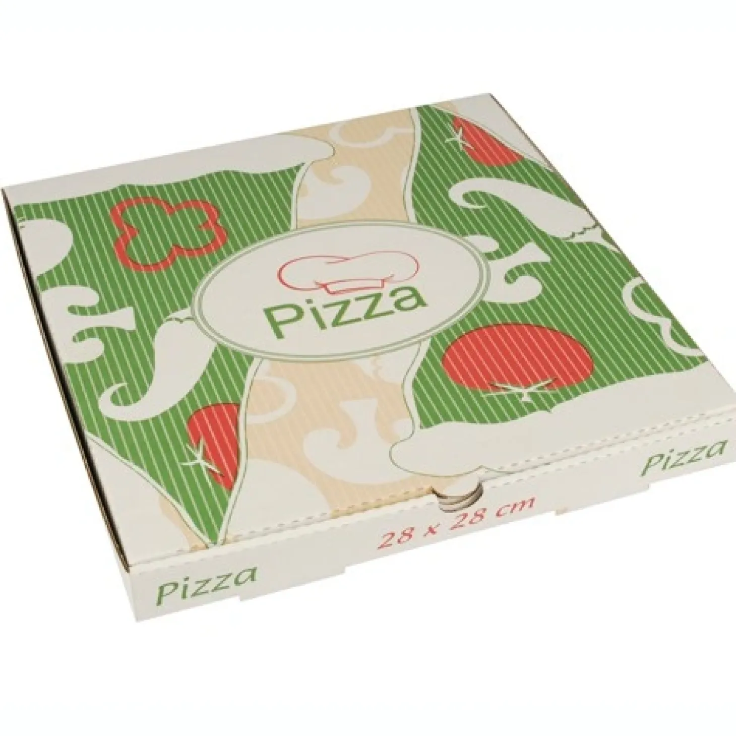PAPSTAR Pizzakartons, Cellulose "pure" eckig 28 cm x 28 cm x 3 cm