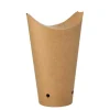 PAPSTAR Pommes-Frites-Schütte, Pappe rund Ø 6 cm, 17,7 cm braun groß