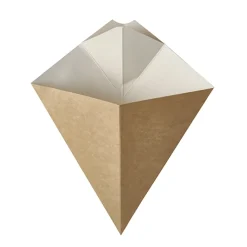 PAPSTAR Pommes-Frites-Spitztüten mit Dip-Ecke, Pappe