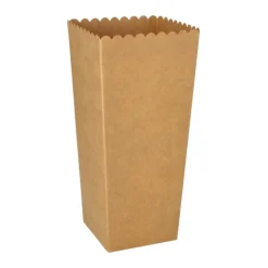 PAPSTAR Popcorn-Boxen Pappe "pure" eckig 1300 ml 19,7 cm x 7 cm x 7 cm braun klein
