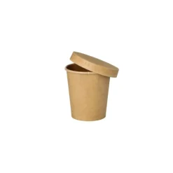 PAPSTAR Portionsbecher, Pappe 120 ml Ø 6 cm, 6,6 cm braun