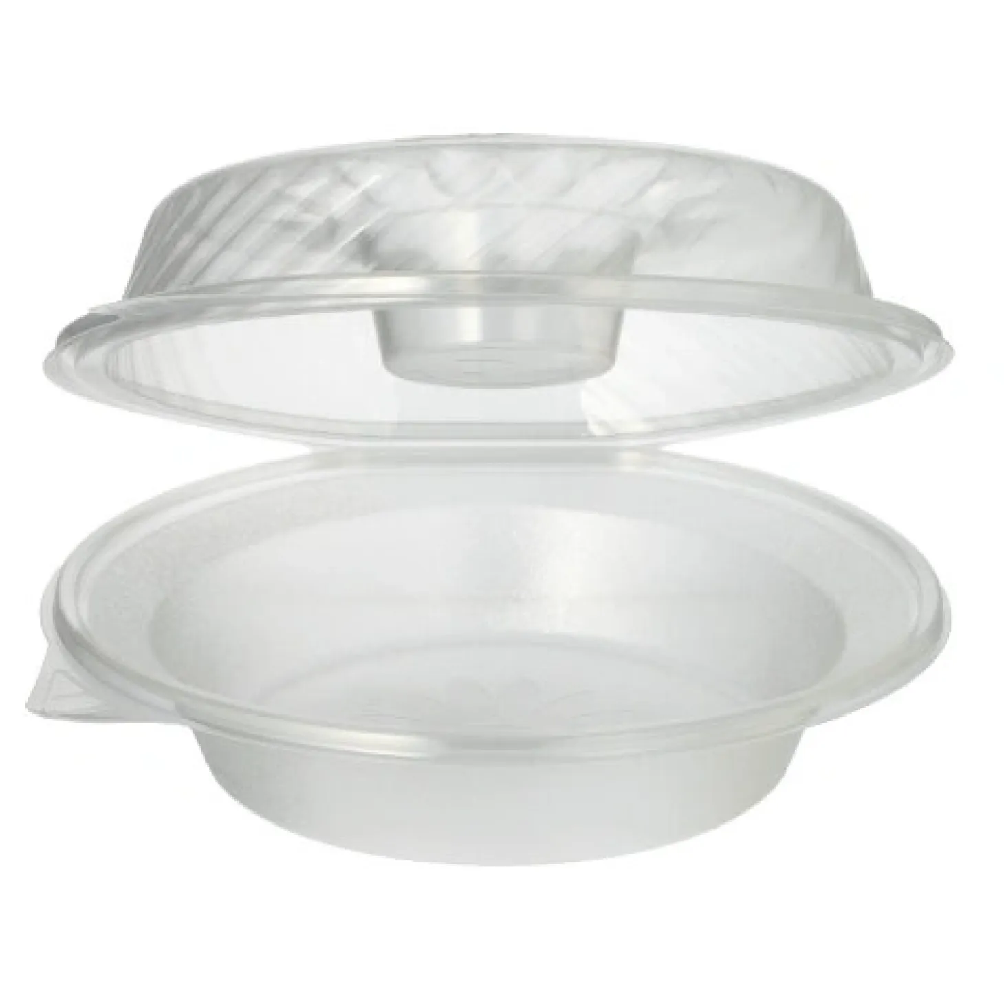 PAPSTAR Pro Pac Feinkost-, Salatschalen, Klappdeckel PP rund 950 ml, 9,2 x 22 x 21,5 cm, Dipfach