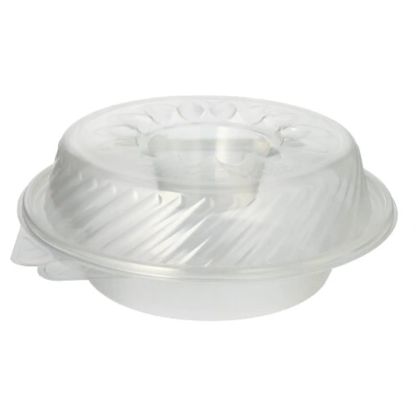 PAPSTAR Pro Pac Feinkost-, Salatschalen, Klappdeckel PP rund 950 ml, 9,2 x 22 x 21,5 cm, Dipfach