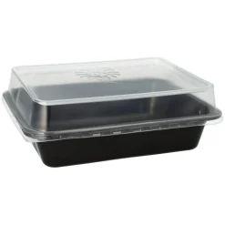PAPSTAR Pro Pac Mehrweg-Menüschalen PP ungeteilt 4,5 cm x 22,7 cm x 17,8 cm schwarz
