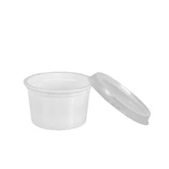 PAPSTAR Pro Pac Portionsbecher mit Deckel, PP 30 ml Ø 46 mm, 28 mm weiß