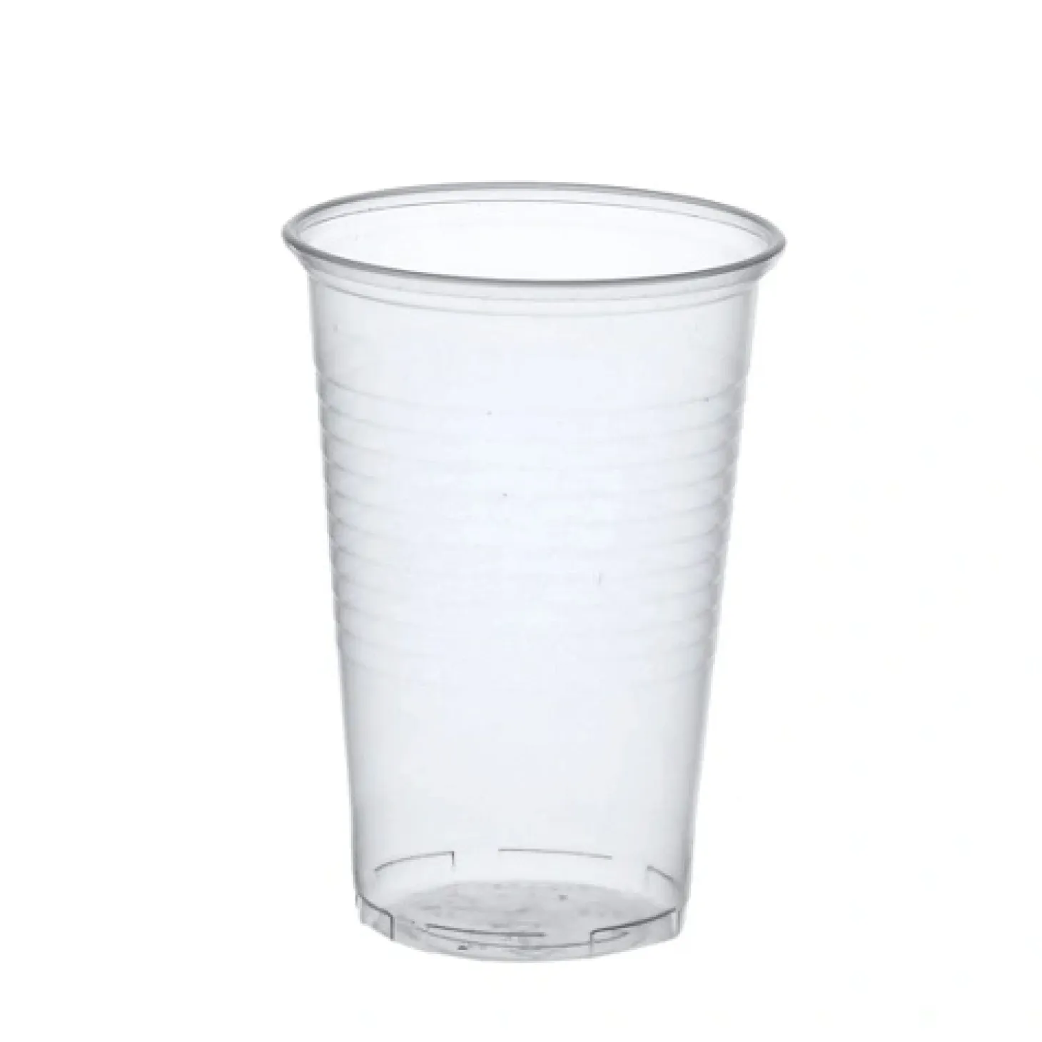 PAPSTAR Pro Pac Trinkbecher, PP 0,5 l Ø 9,5 cm, 13,7 cm transparent mit Schaumrand