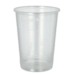 PAPSTAR Pro Pac Trinkbecher, PP 0,4 l Ø 9,5 cm, 12,2 cm transparent mit Schaumrand