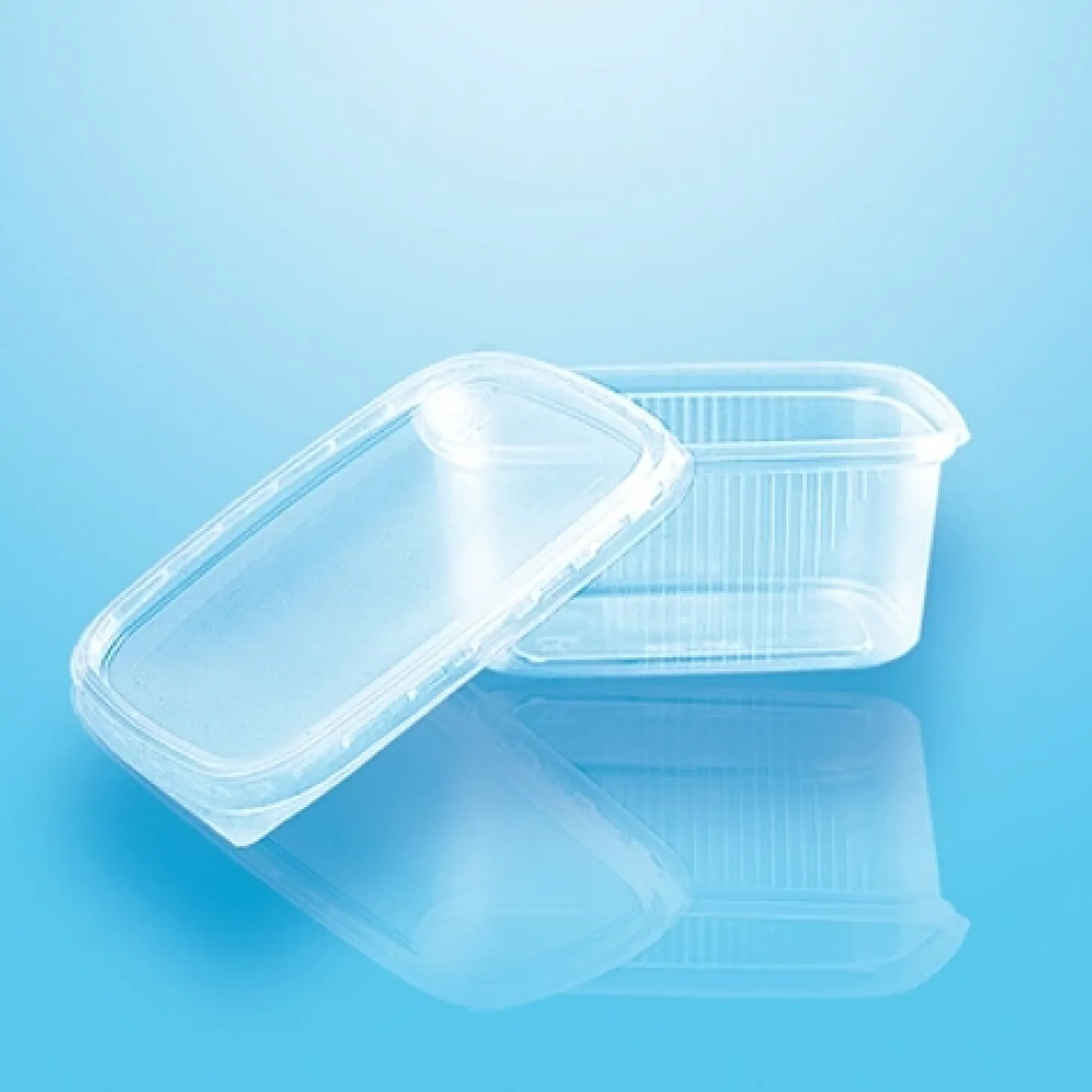 PAPSTAR Pro Pac Verpackungsbecher mit Deckel, PP eckig 200 ml 4,4 cm x 8,9 cm x 11,4 cm transparent