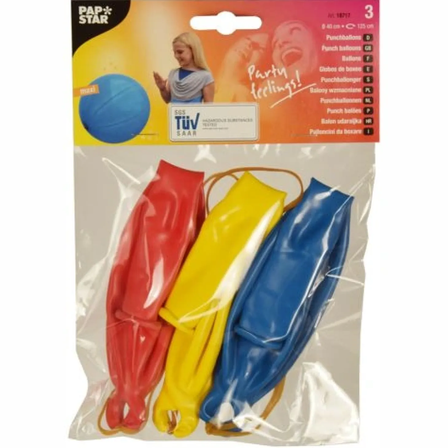 PAPSTAR Punch Ballons Ø 40 cm farbig sortiert