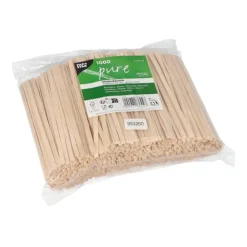 PAPSTAR Rührstäbchen, Holz "pure" 14 cm x 5 mm, 10 x 1000 Stück