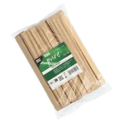 PAPSTAR Rührstäbchen, Holz "pure" 17,8 cm x 6 mm einzeln gehüllt, 20 x 100 Stück