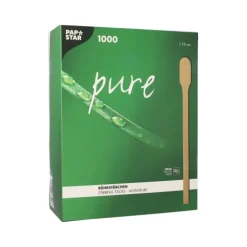 PAPSTAR Rührstäbchen, Holz "pure" 19 cm, 5 x 1000 Stück