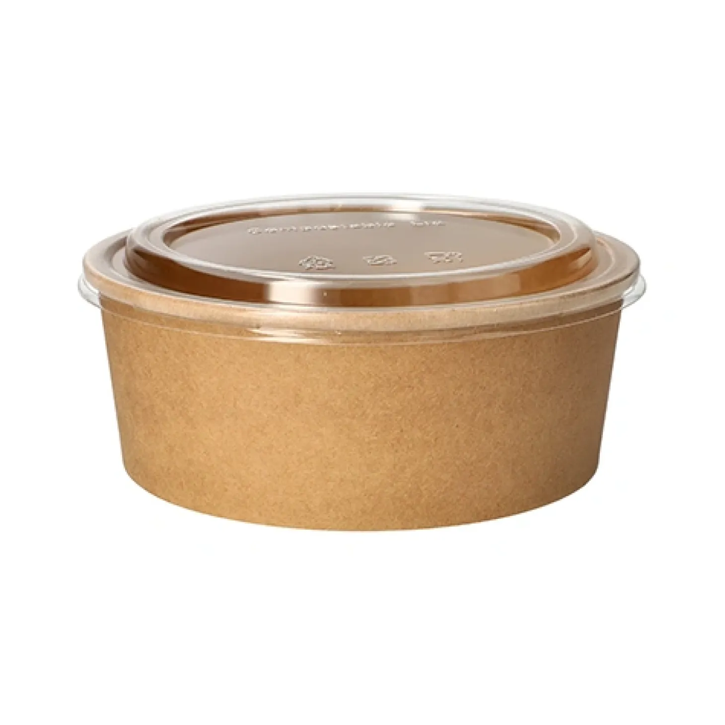PAPSTAR Salatschalen, Pappe rund 1300 ml Ø 18,4 cm, 7 cm braun