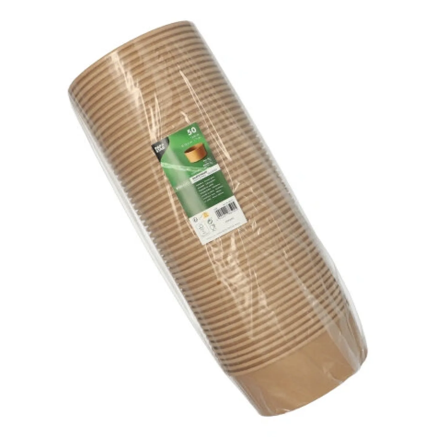 PAPSTAR Salatschalen, Pappe rund 1300 ml Ø 18,4 cm, 7 cm braun