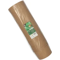 PAPSTAR Salatschalen, Pappe rund 1000 ml Ø 15 cm, 7,5 cm braun