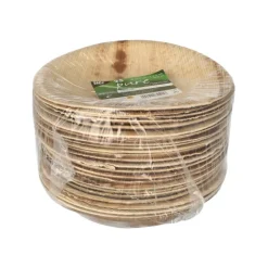 PAPSTAR Schalen, Palmblatt "pure" rund 300 ml Ø 17,5 cm, 3,5 cm, 4 x 25 Stück