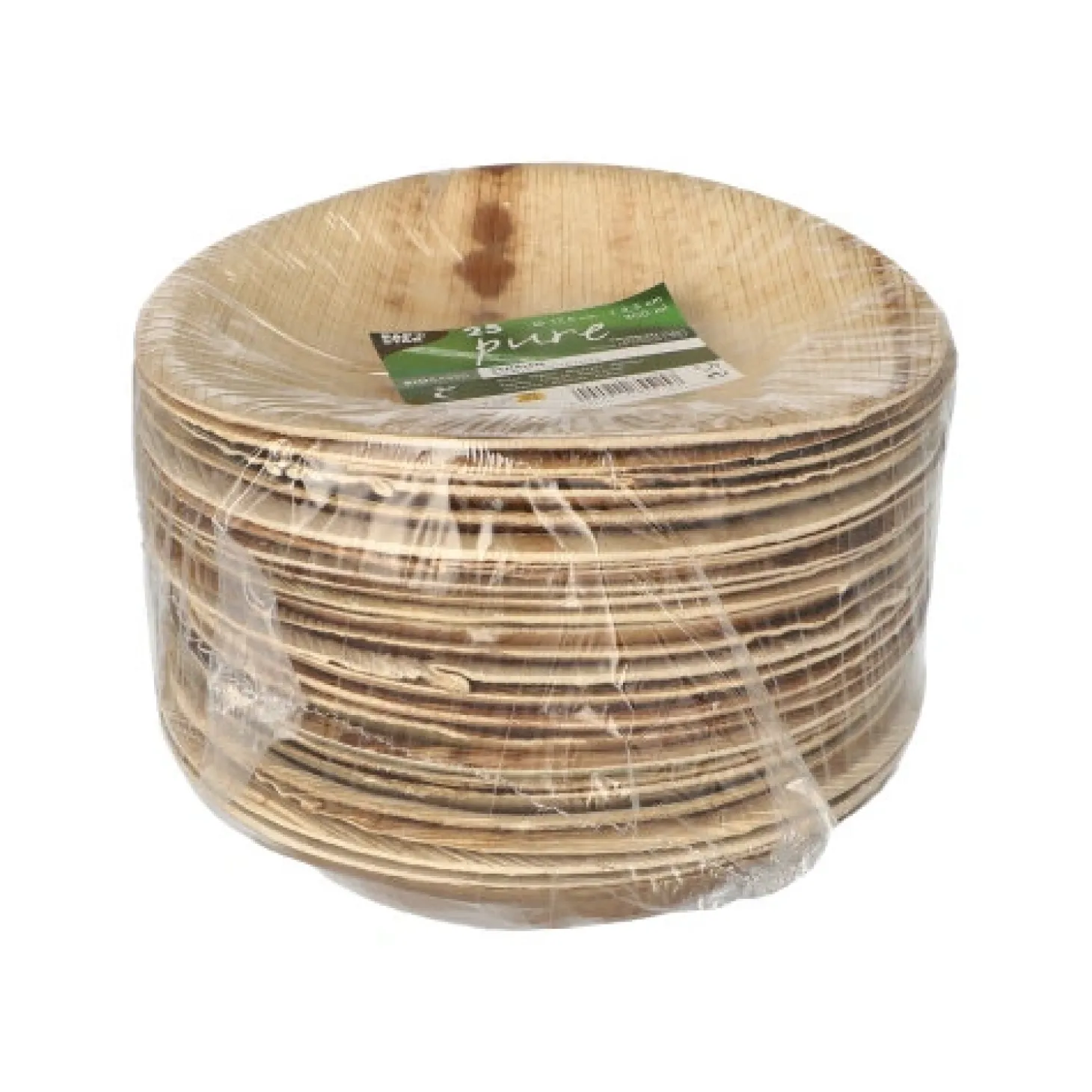 PAPSTAR Schalen, Palmblatt "pure" rund 300 ml Ø 17,5 cm, 3,5 cm, 4 x 25 Stück