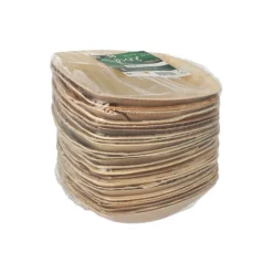 PAPSTAR Schalen Palmblatt "pure" 200 ml 4 cm x 14 cm x 14 cm natur "QUADRATO"