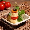 PAPSTAR Schalen, Palmblatt "pure" eckig 100 ml 10 cm x 10 cm x 3 cm