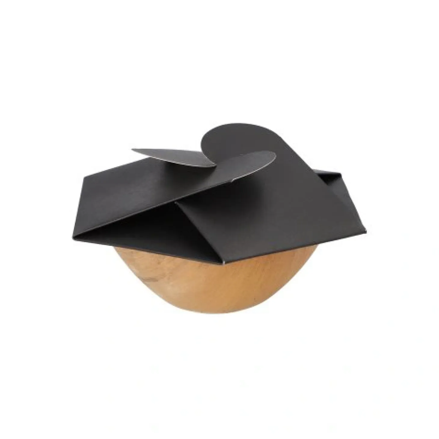 PAPSTAR Schalen, Palmblatt rund 300 ml Ø 15 cm, 5,5 cm mit separatem Flower-Lid