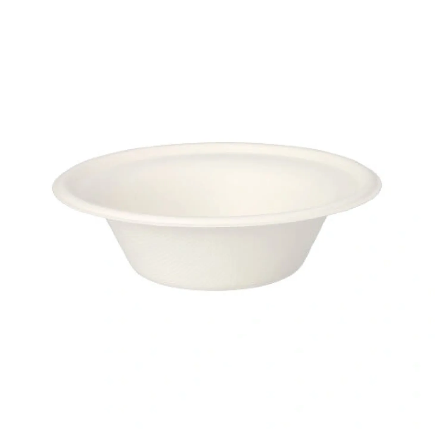 PAPSTAR Schalen, Zuckerrohr "pure" 380 ml Ø 15,5 cm, 4,6 cm weiß, 10 x 12 Stück