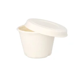 PAPSTAR Schalen, Zuckerrohr "pure" 100 ml Ø 7,5 cm, 5,3 cm weiß