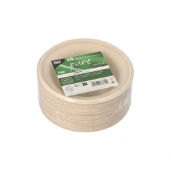 PAPSTAR Schalen, Zuckerrohr "pure" 380 ml Ø 15,5 cm, 4,6 cm natur