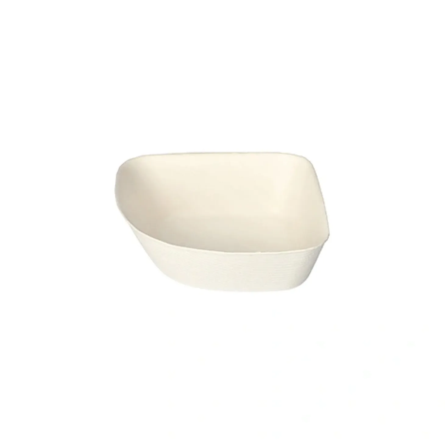 PAPSTAR Schalen, Zuckerrohr "pure" 3,5 cm x 10 cm x 10 cm weiß "Belle Vie, Ligne Carrée", 10 x 4 Stück