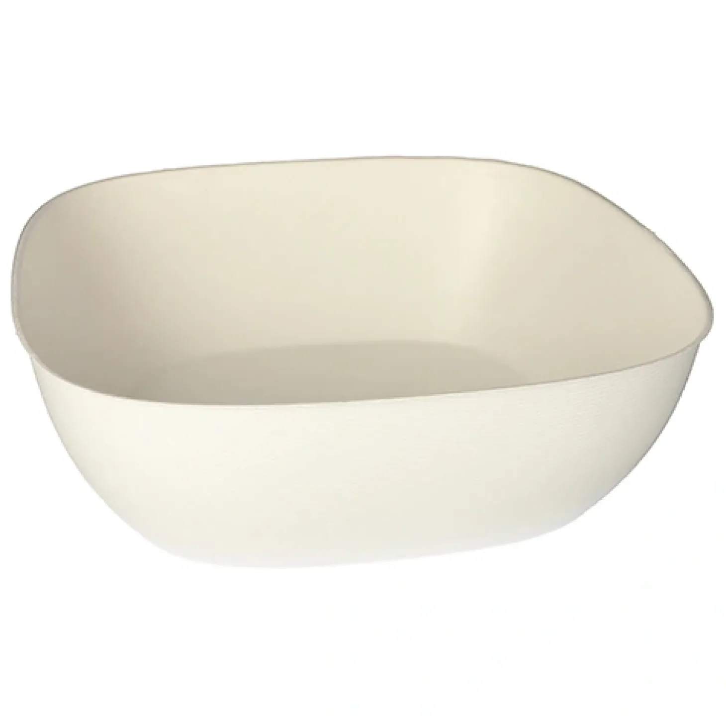 PAPSTAR Schüsseln, Zuckerrohr "pure" 10 cm x 30,5 cm x 30,5 cm weiß "Belle Vie, Ligne Carrée"