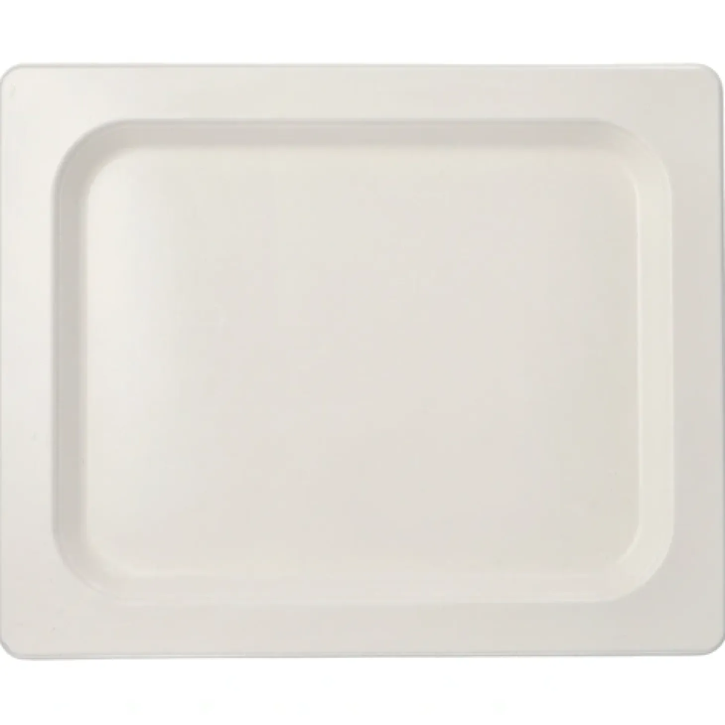 PAPSTAR Servierplatten, Zuckerrohr GN 1/2 2 cm x 32,4 cm x 26,4 cm weiß, 4 x 25 Stück