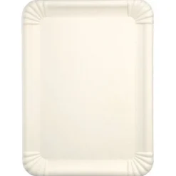 PAPSTAR Servierplatten, Zuckerrohr "pure" eckig 26 cm x 35 cm weiß, 6 x 25 Stück