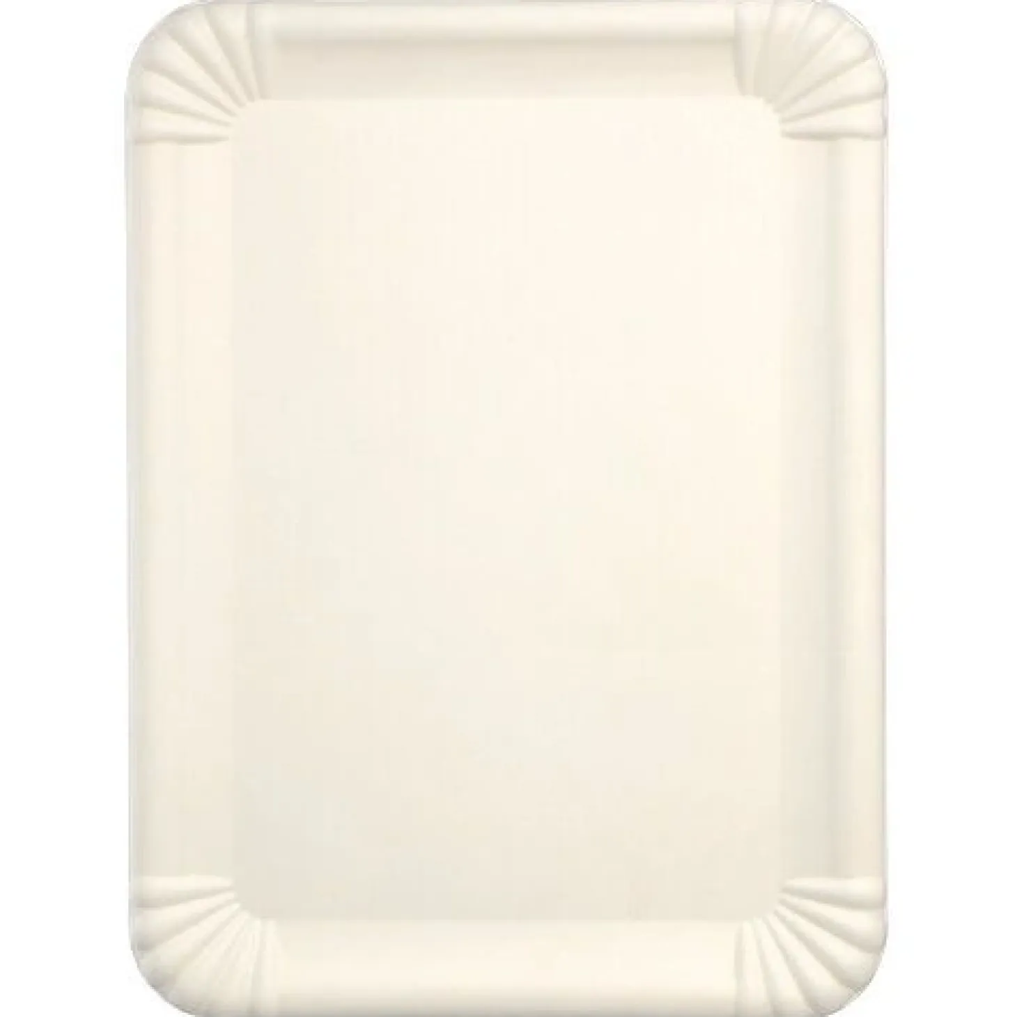 PAPSTAR Servierplatten, Zuckerrohr "pure" eckig 26 cm x 35 cm weiß, 6 x 25 Stück