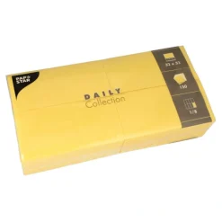 PAPSTAR Servietten "DAILY Collection" 1/8-Falz 32 cm x 32 cm gelb