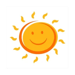 PAPSTAR Servietten, 3-lagig 1/4-Falz 25 cm x 25 cm "Here comes the Sun"