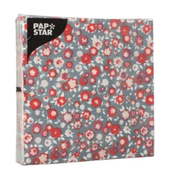 PAPSTAR Servietten, 3-lagig 1/4-Falz 33 cm x 33 cm "Liberty Rouge"