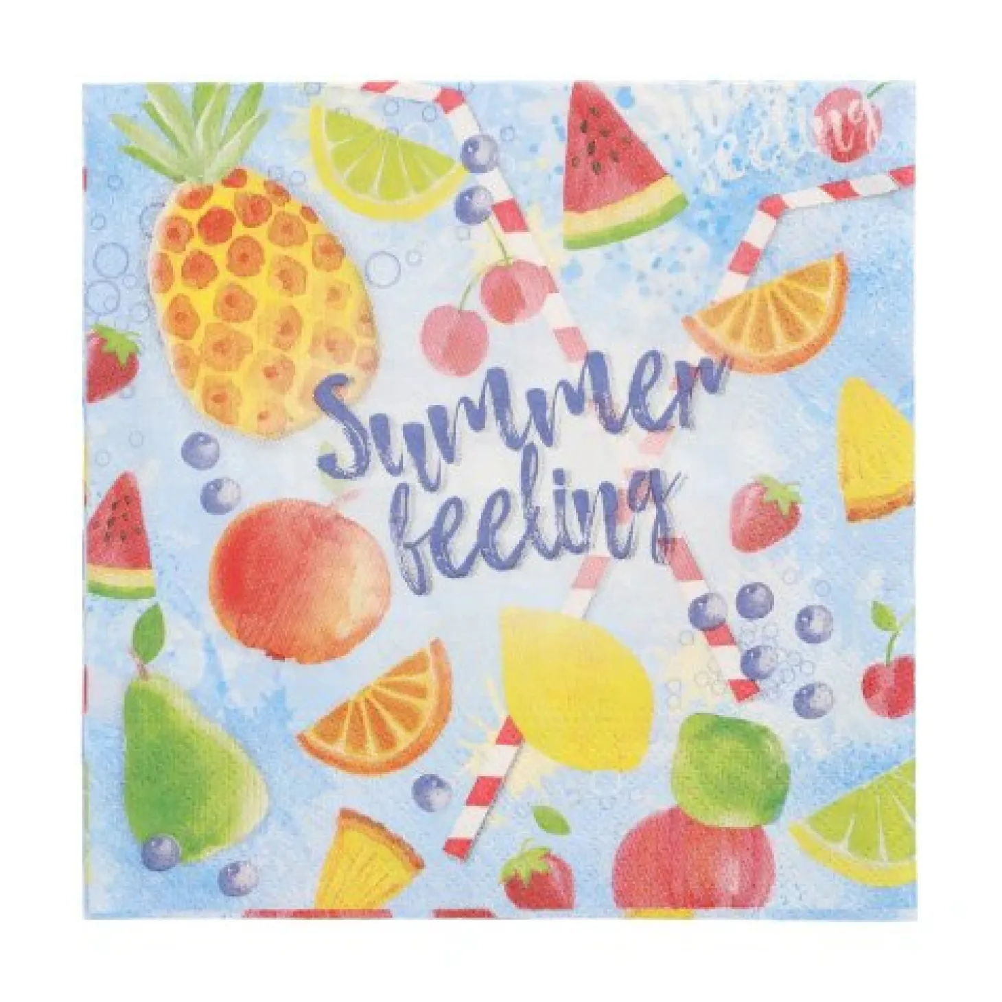 PAPSTAR Servietten, 3-lagig 1/4-Falz 33 cm x 33 cm "Summerfeelings"