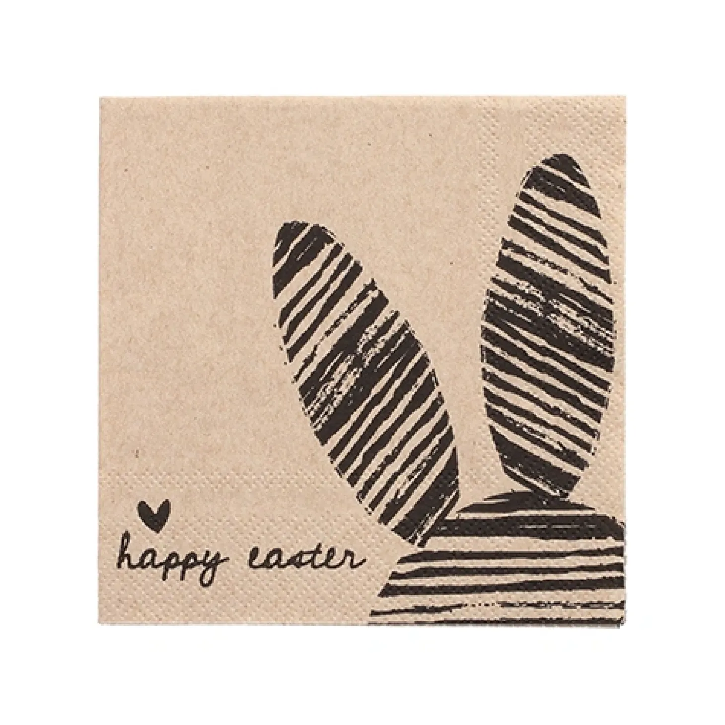 PAPSTAR Servietten, 3-lagig 1/4-Falz 25 cm x 25 cm natur "Bunny" aus recyceltem Papier