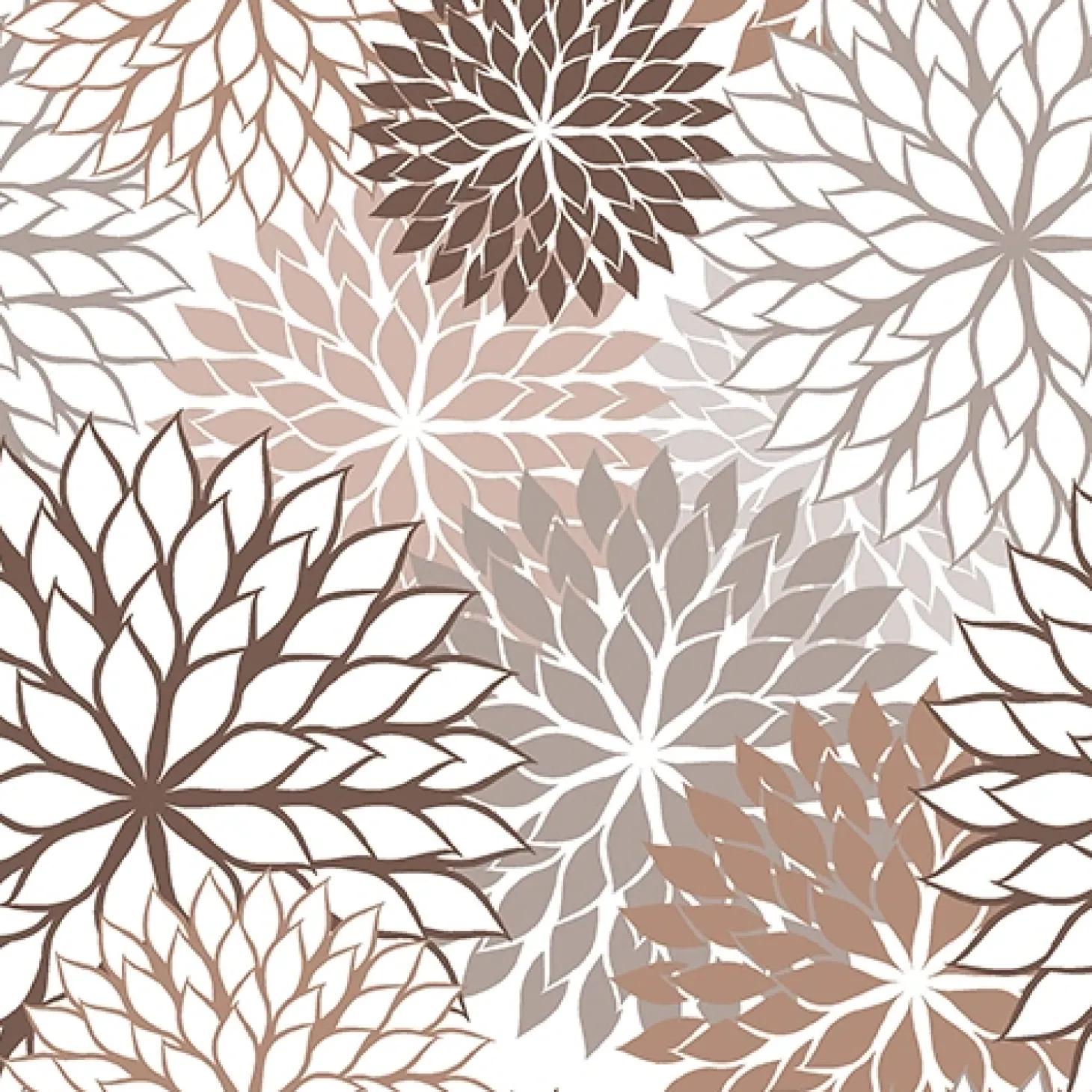 PAPSTAR Servietten, 3-lagig 1/4-Falz 40 cm x 40 cm taupe "Floralies"
