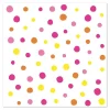 PAPSTAR Servietten, 3-lagig 1/4-Falz 33 cm x 33 cm pink "Colourful Dots"