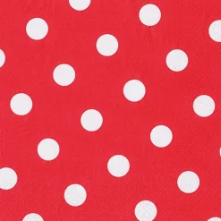 PAPSTAR Servietten, 3-lagig 1/4-Falz 40 cm x 40 cm rot "Dots"