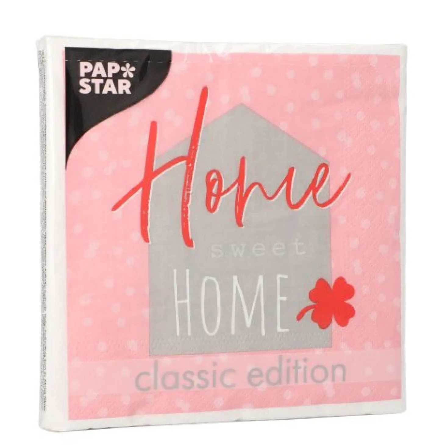 PAPSTAR Servietten, 3-lagig 1/4-Falz 33 cm x 33 cm "Sweet Home"