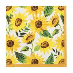 PAPSTAR Servietten, 3-lagig 1/4-Falz 33 cm x 33 cm "Sunflowers"
