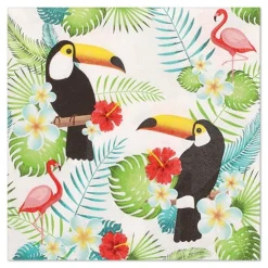 PAPSTAR Servietten, 3-lagig 1/4-Falz 33 cm x 33 cm "Toucans"