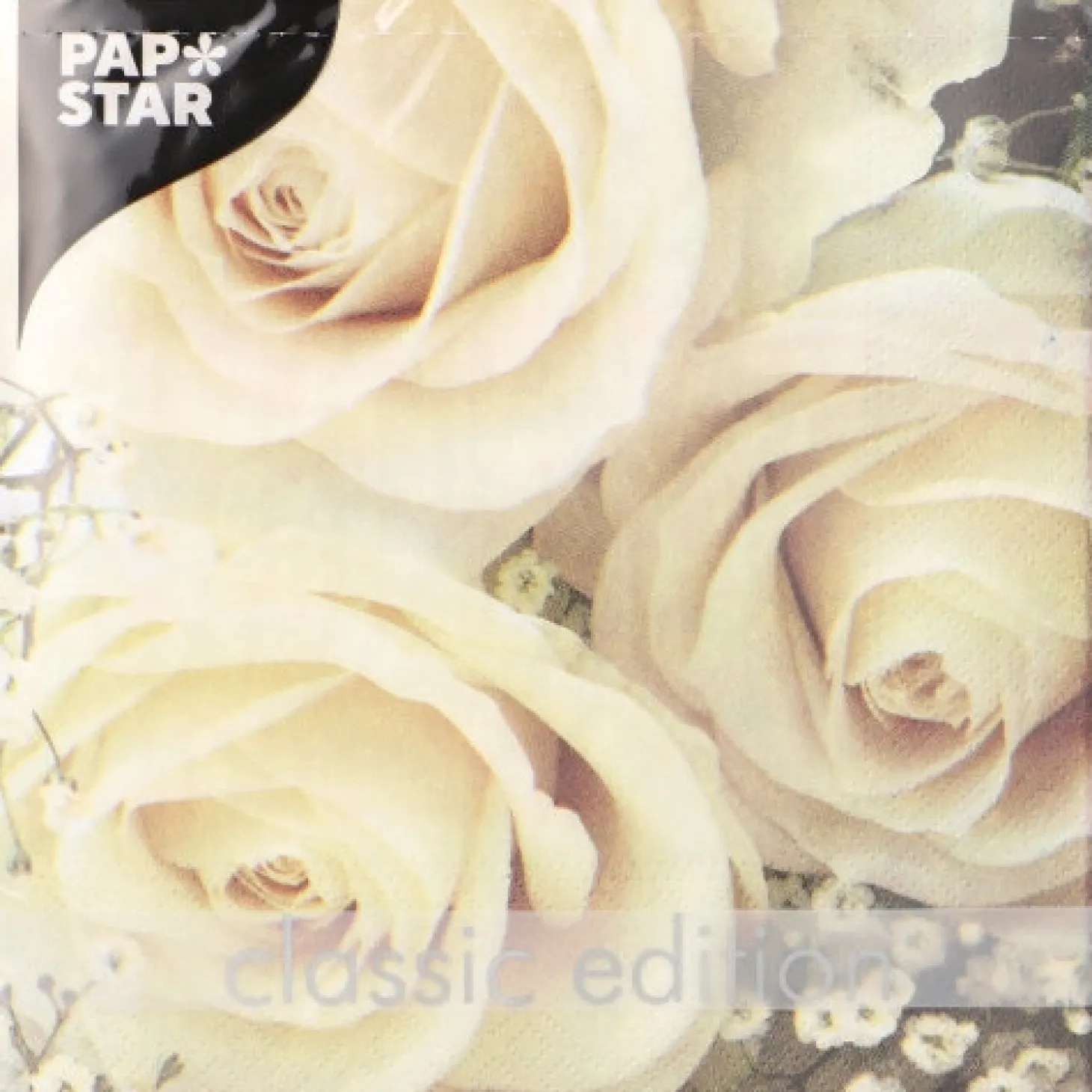 PAPSTAR Servietten, 3-lagig 1/4-Falz 33 cm x 33 cm "Royal Flower"