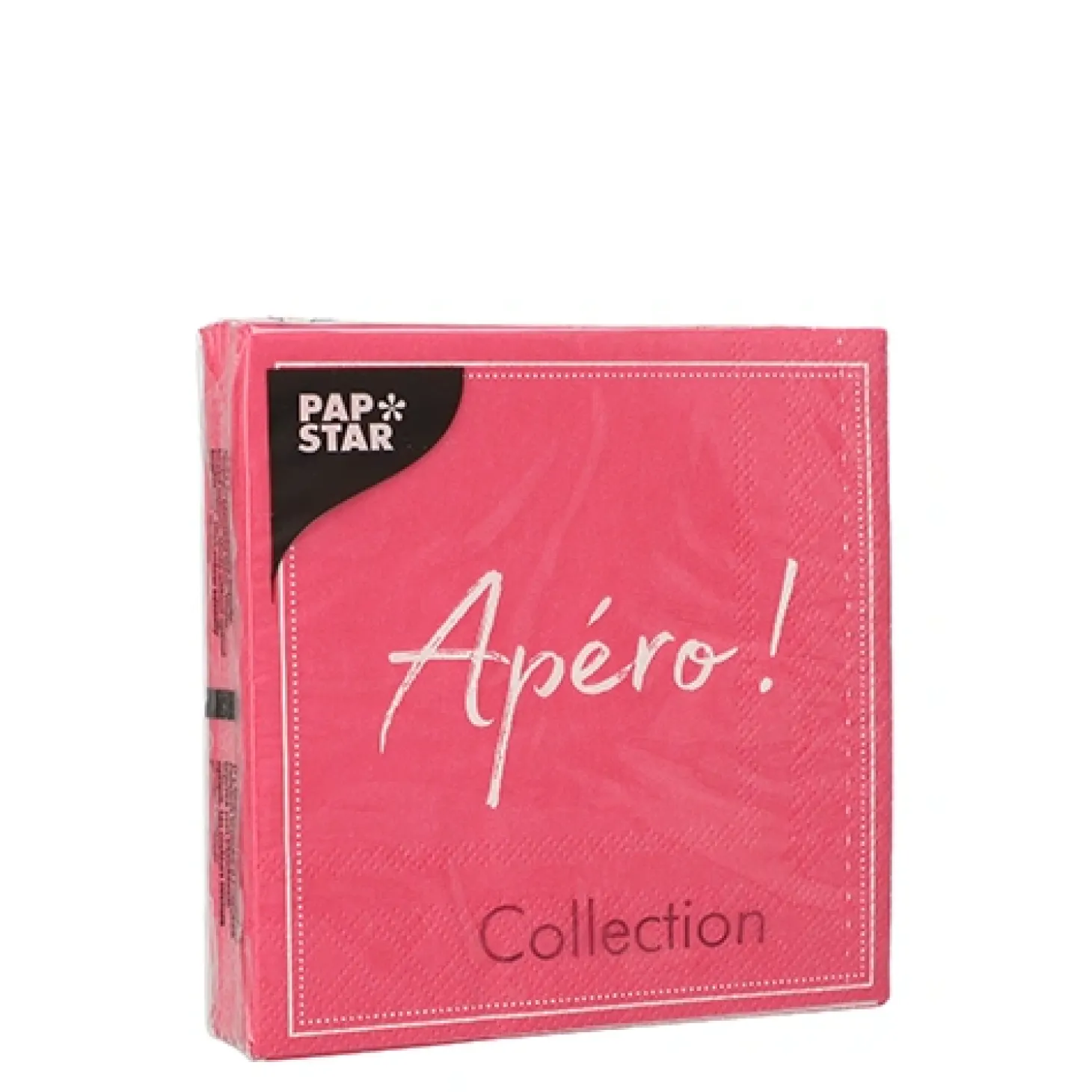 PAPSTAR Servietten, 3-lagig 1/4-Falz 25 cm x 25 cm fuchsia "Apero"